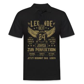Legende seit 24 Jahren 24. Geburtstag - Männer Poloshirt - Schwarz - Vorne - Kai (181cm)