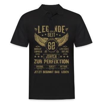 Legende seit 62 Jahren 62. Geburtstag - Männer Poloshirt - Schwarz - Vorne - Kai (181cm)