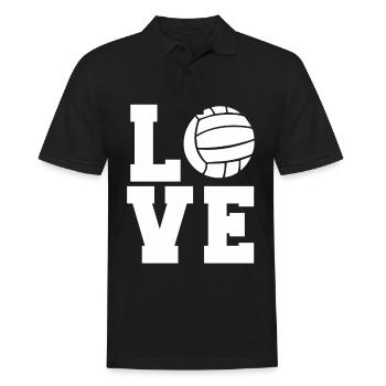 Entraîneur de ballon de volleyball d’amour Joueur - Polo Homme - noir - Devant - Kai (181cm)