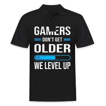 Grunge Gamer Level Up Fête d’anniversaire - Polo Homme - noir - Devant - Kai (181cm)