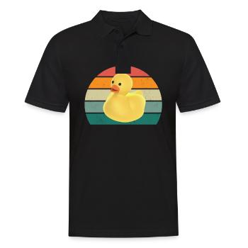Ducks Swimming Fly Waddle Rubber Duck Duck - Men's Polo Shirt - black - Front - Kai (181cm)