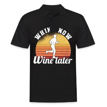 Marathon Läufer Laufsport Halbmarathon Wein - Männer Poloshirt - Schwarz - Vorne - Kai (181cm)