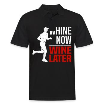 Marathon Runners Running Half Marathon Vin - Polo Homme - noir - Devant - Kai (181cm)