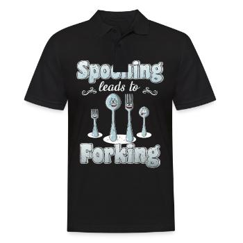 Wortwitz Cook Couverts Cuisine Restaurant Jeu de mots - Polo Homme - noir - Devant - Kai (181cm)