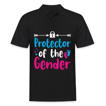 Beschützer des Geschlechts Zitat für einen - Männer Poloshirt - Schwarz - Vorne - Kai (181cm)