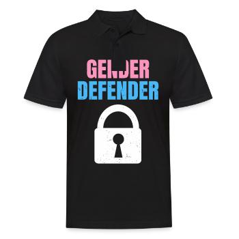 Gender Defender Zitat für einen Keeper der Gender - Männer Poloshirt - Schwarz - Vorne - Kai (181cm)