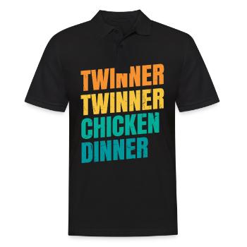 Twinner Twinner Huhn Abendessen Design für eine - Männer Poloshirt - Schwarz - Vorne - Kai (181cm)