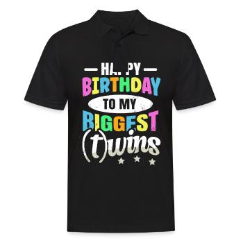 Herzlichen Glückwunsch zum Geburtstag an meine - Männer Poloshirt - Schwarz - Vorne - Kai (181cm)