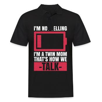 Mom of 2 Design für eine Mutter von Zwillingen - Männer Poloshirt - Schwarz - Vorne - Kai (181cm)