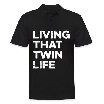Das Leben eines Zwillings Design für einen - Männer Poloshirt - Schwarz - Vorne - Kai (181cm)