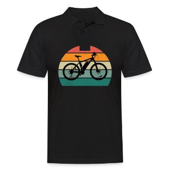 Fahrrad Fahrradfahren Fahrradfahrer Stadtrad Rad - Männer Poloshirt - Schwarz - Vorne - Kai (181cm)