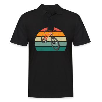Fahrräder Fahrradfahren Fahrradfahrer Stadtrad Ren - Männer Poloshirt - Schwarz - Vorne - Kai (181cm)