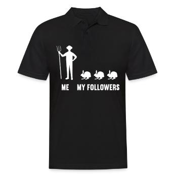 Me and my followers rabbit rabbits - Men's Polo Shirt - black - Front - Kai (181cm)