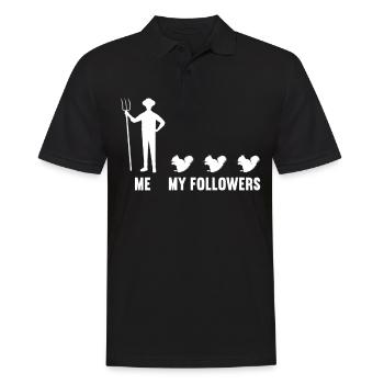 Me and my followers men squirrels - Men's Polo Shirt - black - Front - Kai (181cm)