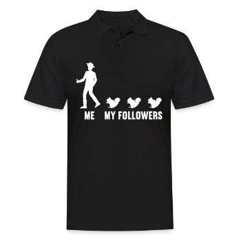 Me and my followers men squirrels - Men's Polo Shirt - black - Front - Kai (181cm)