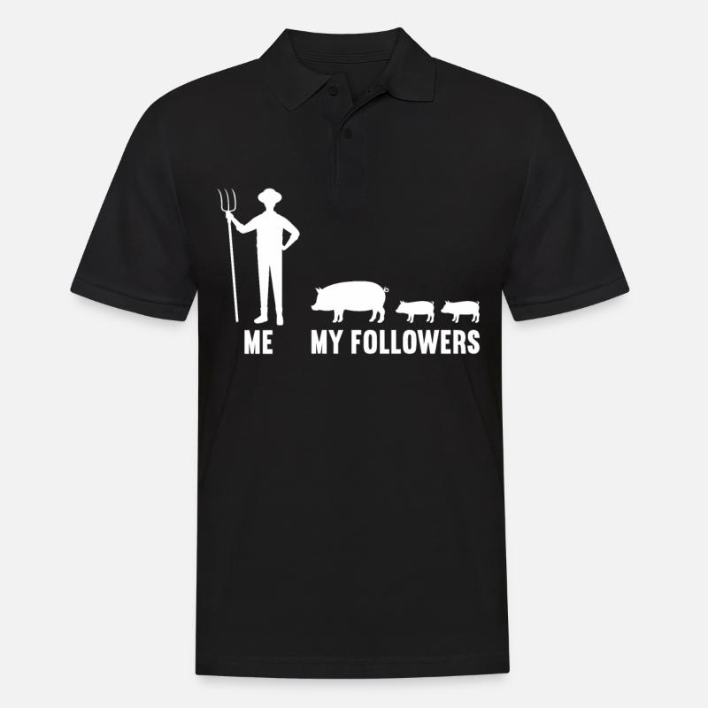 Moi et mes disciples éleveurs de cochons cochons - Polo Homme - noir
