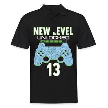 13 Years old 13 birthday outfit Gamer Gaming - Men's Polo Shirt - black - Front - Kai (181cm)