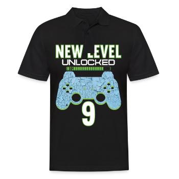 9 Years old 9 birthday outfit Gamer Gaming - Men's Polo Shirt - black - Front - Kai (181cm)