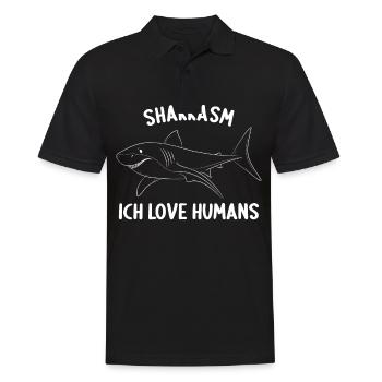 Sharkasmus Shark Sharks Diving Diving For Divers - Men's Polo Shirt - black - Front - Kai (181cm)