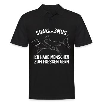 Sharkasmus Hai Haie Tauchen Tauch Für Taucher - Männer Poloshirt - Schwarz - Vorne - Kai (181cm)