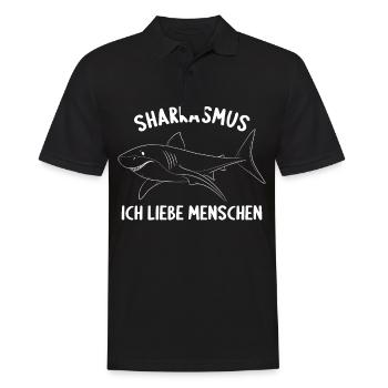 Sharkasmus Hai Haie Tauchen Tauch Für Taucher - Männer Poloshirt - Schwarz - Vorne - Kai (181cm)