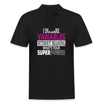 Programmierer Humor Variabeln ohne Bedeutung mein - Männer Poloshirt - Schwarz - Vorne - Kai (181cm)