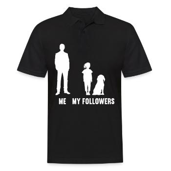 Ich meine Follower Hund und Tochter Hunde - Männer Poloshirt - Schwarz - Vorne - Kai (181cm)
