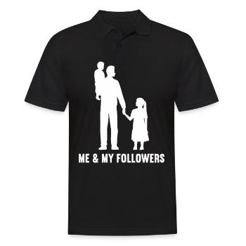 Moi et mes disciples pour les hommes fils et fille - Polo Homme - noir - Devant - Kai (181cm)