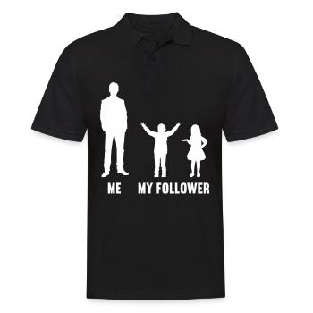 Moi et mes disciples pour les hommes fils et fille - Polo Homme - noir - Devant - Kai (181cm)