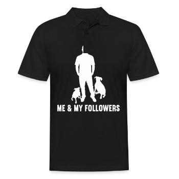 Moi et mes adeptes Chien Chien Chien Chiens - Polo Homme - noir - Devant - Kai (181cm)