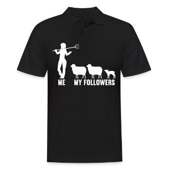 Moi et mes disciples Farmer Sheep Sheep - Polo Homme - noir - Devant - Kai (181cm)