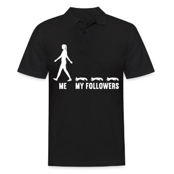 Me and my followers women squirrels - Men's Polo Shirt - black - Front - Kai (181cm)
