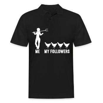 Moi et mes adeptes élever des poulets de poule - Polo Homme - noir - Devant - Kai (181cm)