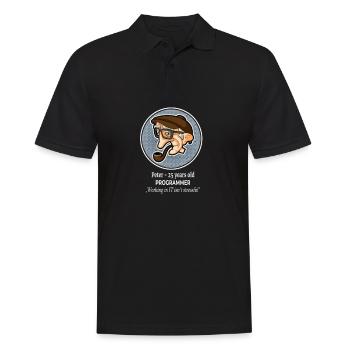 Programmierer ist kein stressiger Job Junger - Männer Poloshirt - Schwarz - Vorne - Kai (181cm)