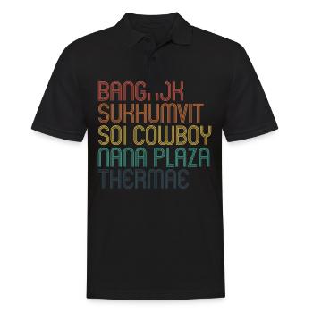 Thermae Nana Plaza Soi Cowbox Sukhumvit Bangkok - Men's Polo Shirt - black - Front - Kai (181cm)