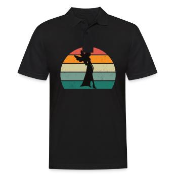 Feen Fantasie Zauber Feenwelt Feenwald Flügel Fee - Männer Poloshirt - Schwarz - Vorne - Kai (181cm)