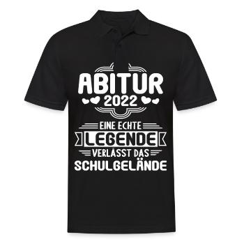 Abitur Gymnasium Damen und Herren Abi 2022 - Männer Poloshirt - Schwarz - Vorne - Kai (181cm)