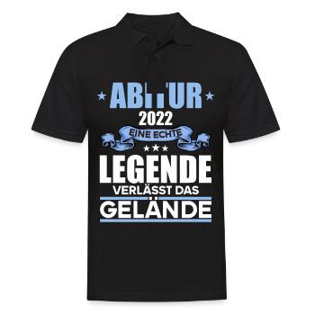 Abitur Gymnasium Damen und Herren Abi 2022 - Männer Poloshirt - Schwarz - Vorne - Kai (181cm)