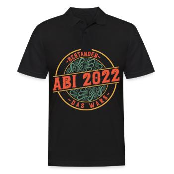Abitur Gymnasium Damen und Herren Abi 2022 - Männer Poloshirt - Schwarz - Vorne - Kai (181cm)