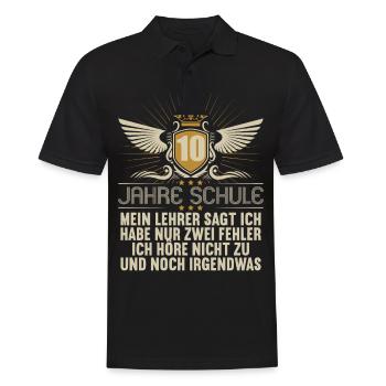 Realschule bestanden Realschulabschluss 2022 - Männer Poloshirt - Schwarz - Vorne - Kai (181cm)