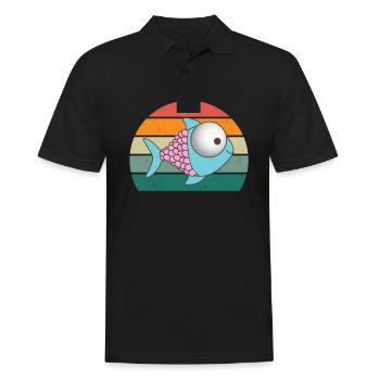 Poisson Poisson-lune manta Thon Eau Mer Océan - Polo Homme - noir - Devant - Kai (181cm)