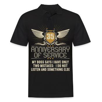 35 years of service 35 years of service - Men's Polo Shirt - black - Front - Kai (181cm)