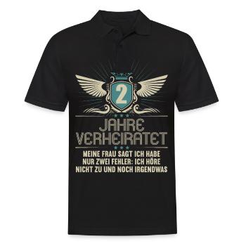 2 ans marié seulement 2 erreurs 2.Anniversaire de mariage - Polo Homme - noir - Devant - Kai (181cm)