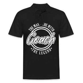 Coach Legend Mentor Trainer Mindset Influencer - Men's Polo Shirt - black - Front - Kai (181cm)