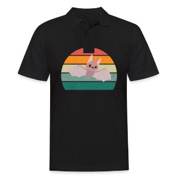 Fledermäuse Fledermaus Fledermausschutz Höhle - Männer Poloshirt - Schwarz - Vorne - Kai (181cm)