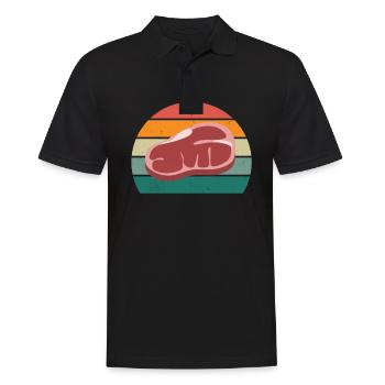 Butcher Fleischer Wurst rind Fleischerei Fleischerei Fleisch - Men's Polo Shirt - black - Front - Kai (181cm)