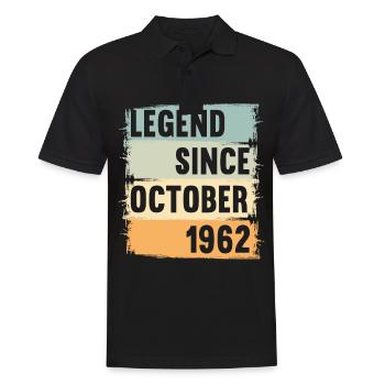 Born October 1962 60 years 60s 60th birthday - Men's Polo Shirt - black - Front - Kai (181cm)
