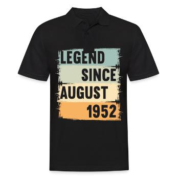 Born August 1952 70 years 70s 70th birthday - Men's Polo Shirt - black - Front - Kai (181cm)