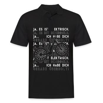 Ja es ist Elektrisch Pedelec E-Bike - Männer Poloshirt - Schwarz - Vorne - Kai (181cm)