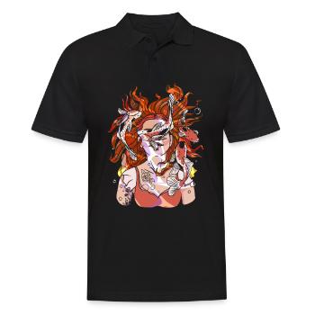 Red Head Tattooed Inked Redhead Ginger Irish - Men's Polo Shirt - black - Front - Kai (181cm)